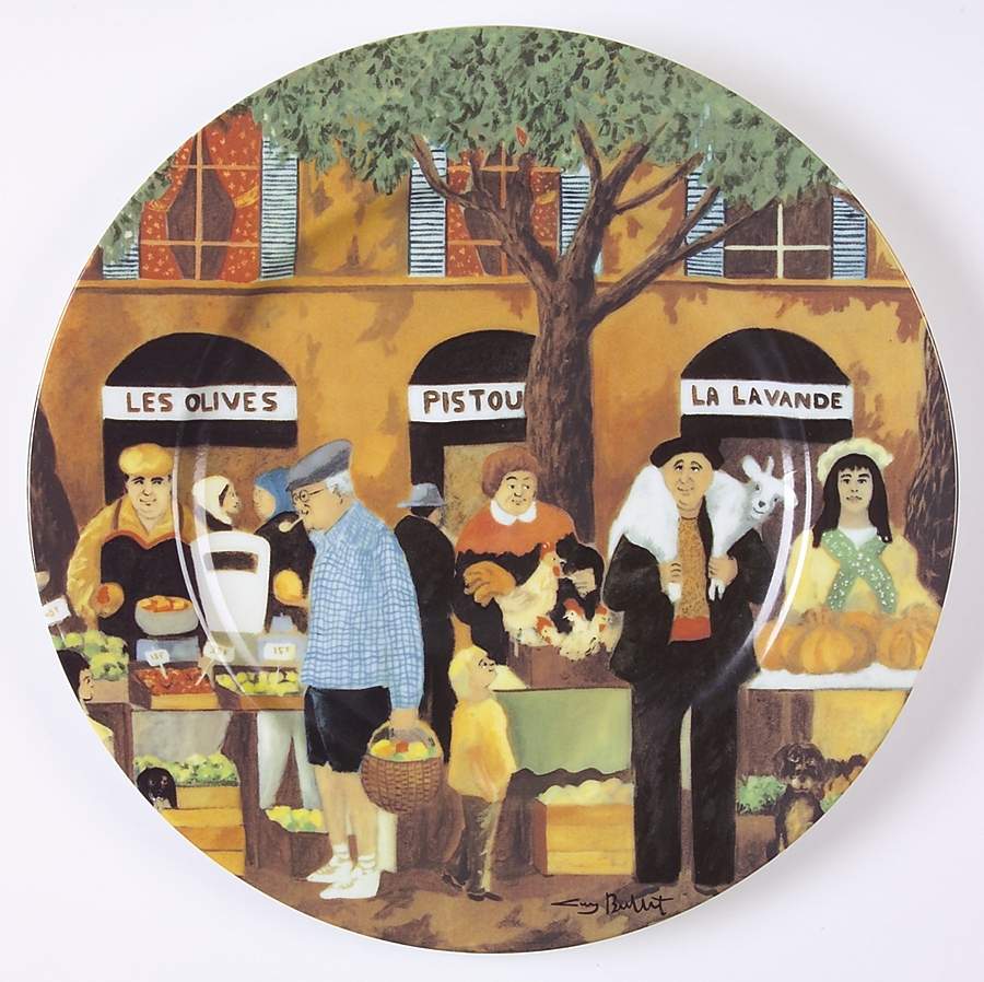 Marche Aux Fleurs Dinner Plate by Guy Buffet-1