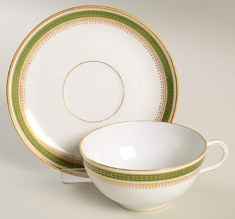 GUE10 Flat Cup & Saucer Set by WM Guerin-1