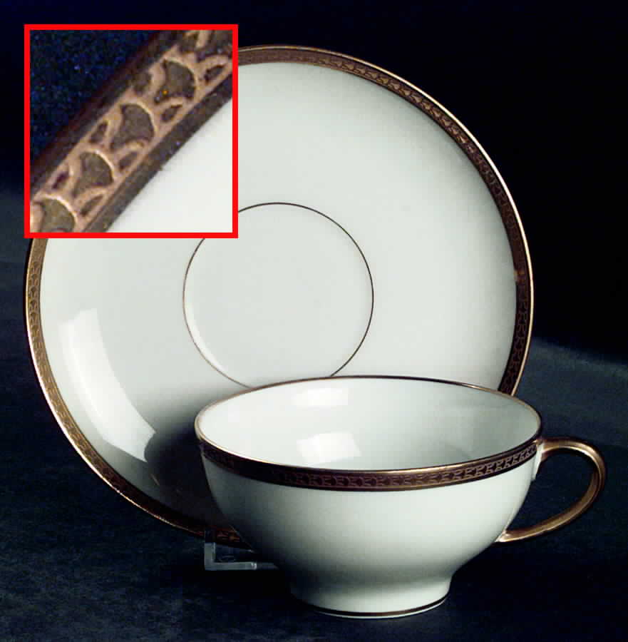 GUE11 Flat Cup & Saucer Set by WM Guerin-1