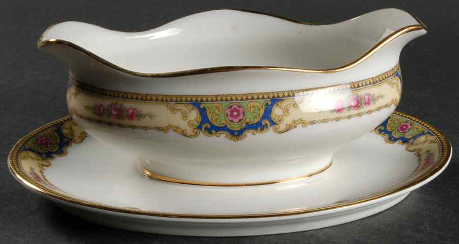 GUE116 Gravy Boat with Attached Underplate by WM Guerin-1