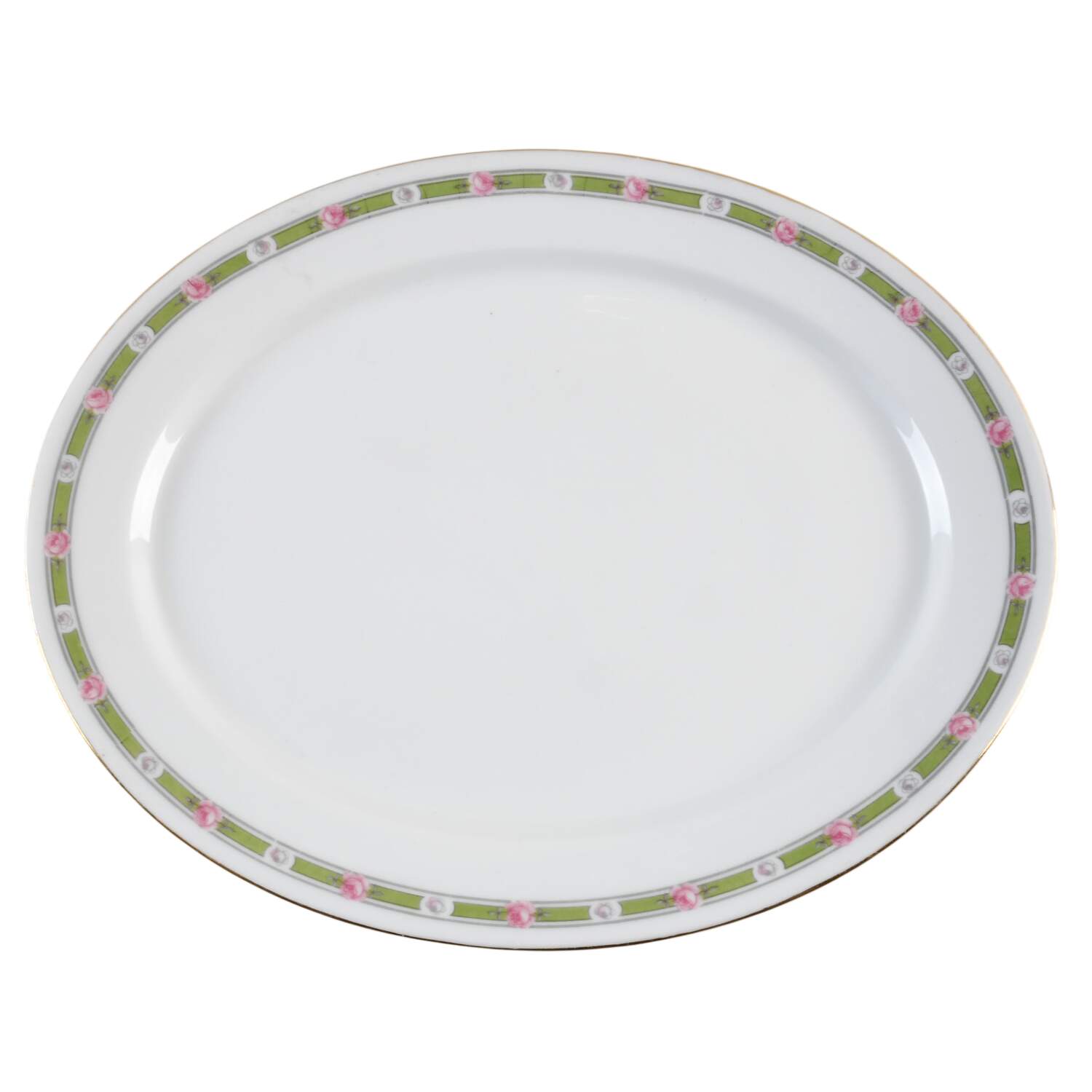 GUE124 13" Oval Serving Platter by WM Guerin-1