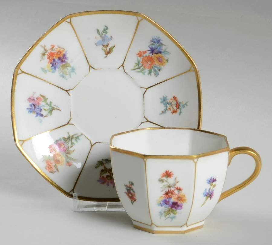 GUE127 Flat Cup & Saucer Set by WM Guerin-1