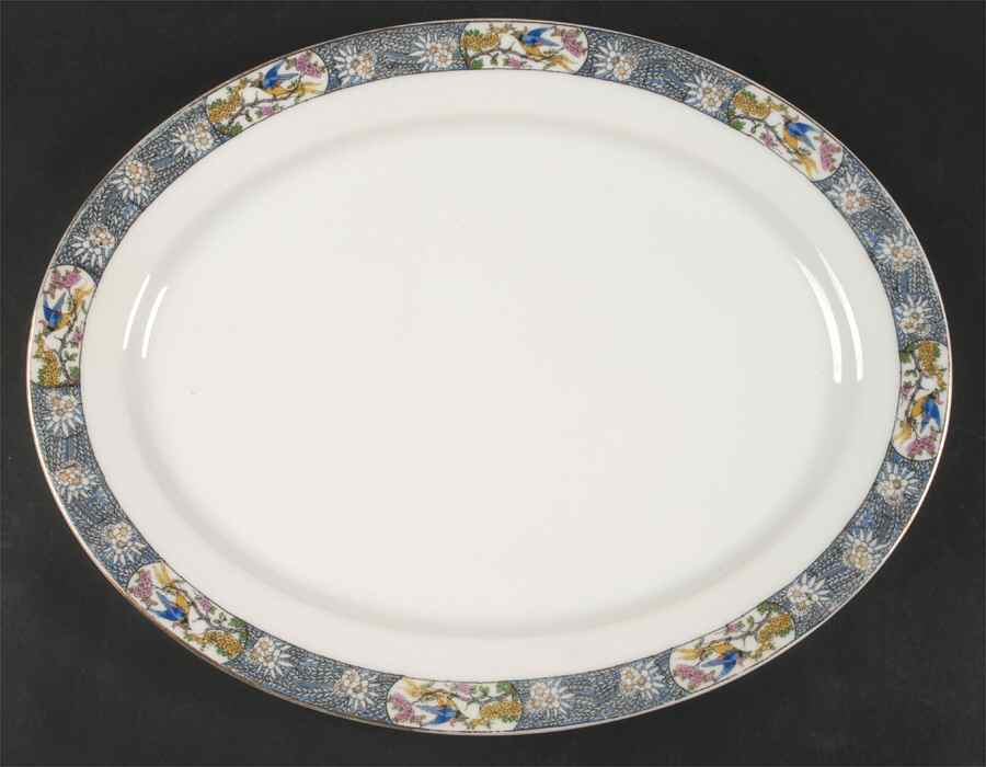 GUE137 15" Oval Serving Platter by WM Guerin-1
