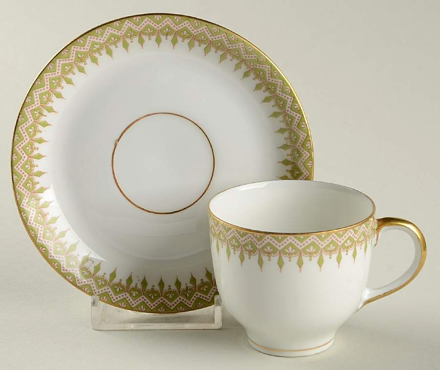 GUE15 Flat Demitasse Cup & Saucer Set by WM Guerin-1