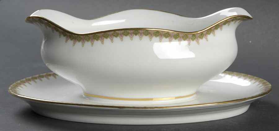 GUE16 Gravy Boat with Attached Underplate by WM Guerin-1