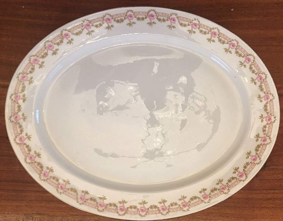 GUE19 13" Oval Serving Platter by WM Guerin-1