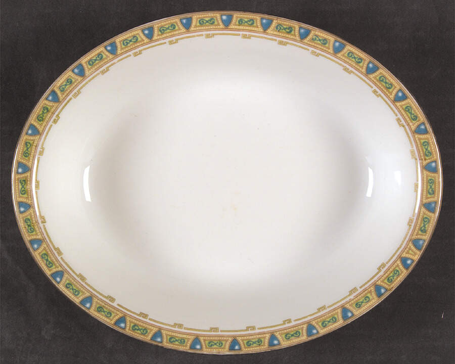 GUE2 9" Oval Vegetable Bowl by WM Guerin-1