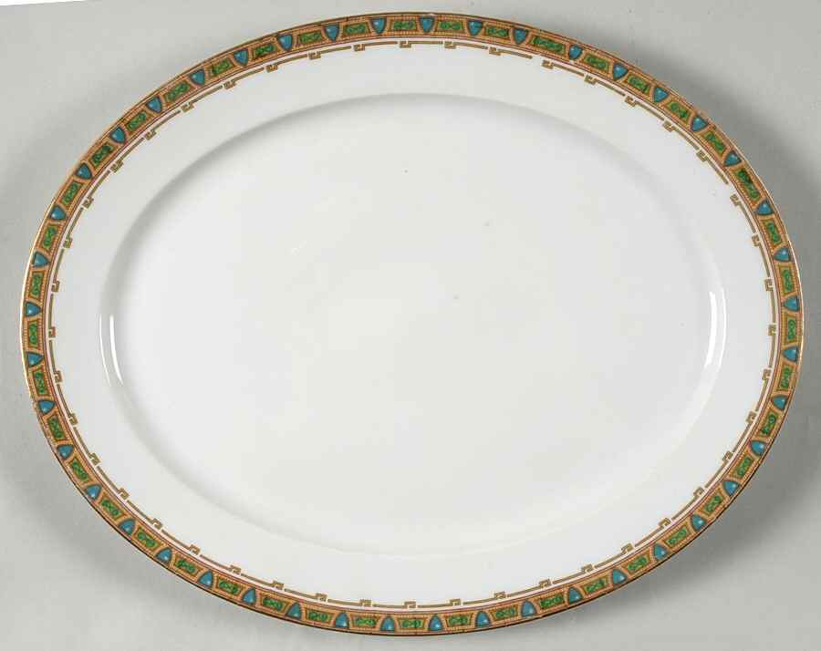 GUE2 13" Oval Serving Platter by WM Guerin-1