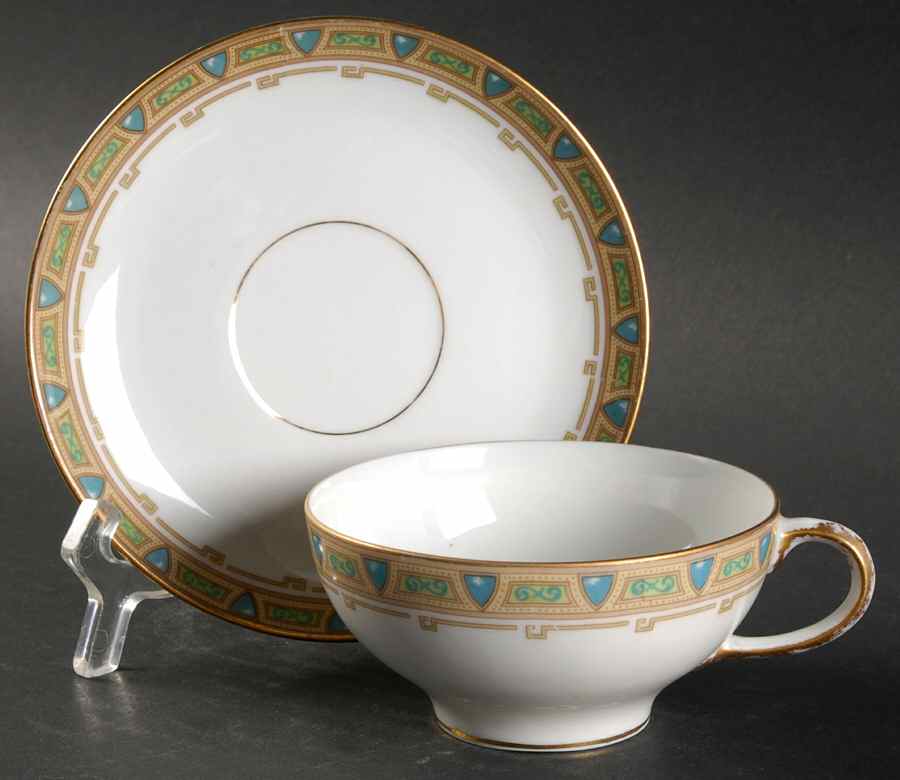 GUE2 Flat Cup & Saucer Set by WM Guerin-1