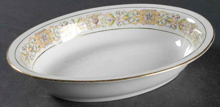 GUE23 8" Oval Vegetable Bowl by WM Guerin-1