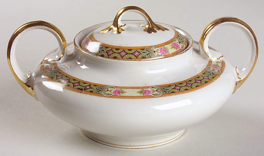 GUE32 Sugar Bowl & Lid by WM Guerin-1