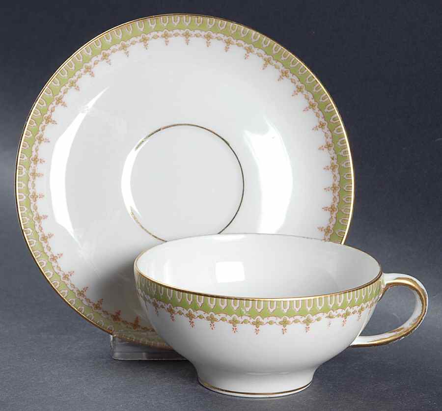 GUE4 Flat Cup & Saucer Set by WM Guerin-1