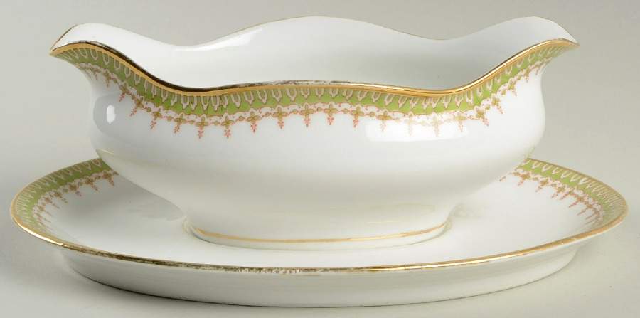 GUE4 Gravy Boat & Underplate by WM Guerin-1