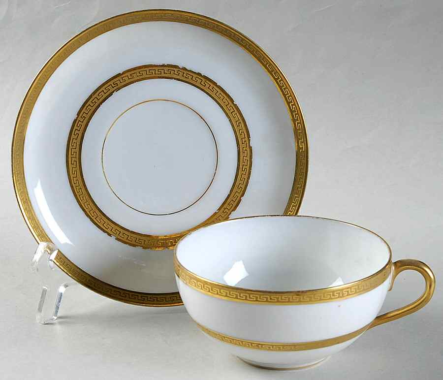 GUE47 Flat Cup & Saucer Set by WM Guerin-1