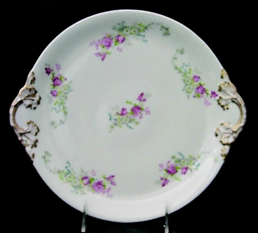 GUE5 Handled Cake Plate by WM Guerin-1
