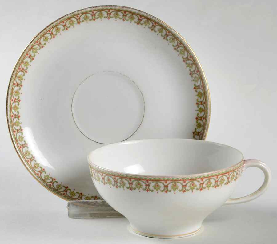 GUE50 Flat Cup & Saucer Set by WM Guerin-1
