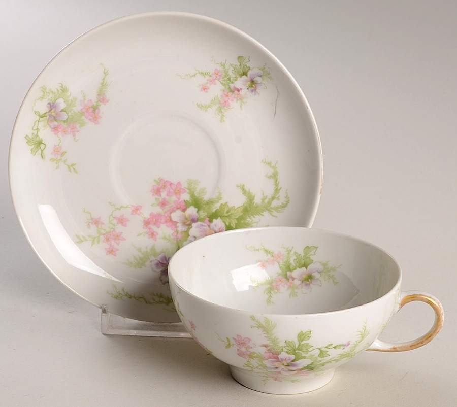 GUE52 Flat Cup & Saucer Set by WM Guerin-1