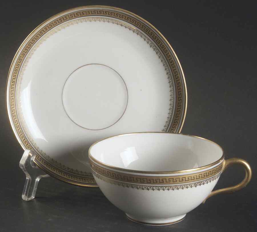 GUE6 Flat Cup & Saucer Set by WM Guerin-1