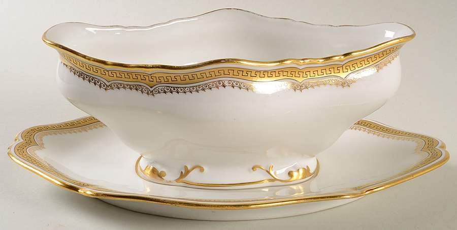 GUE6 Gravy Boat & Underplate by WM Guerin-1