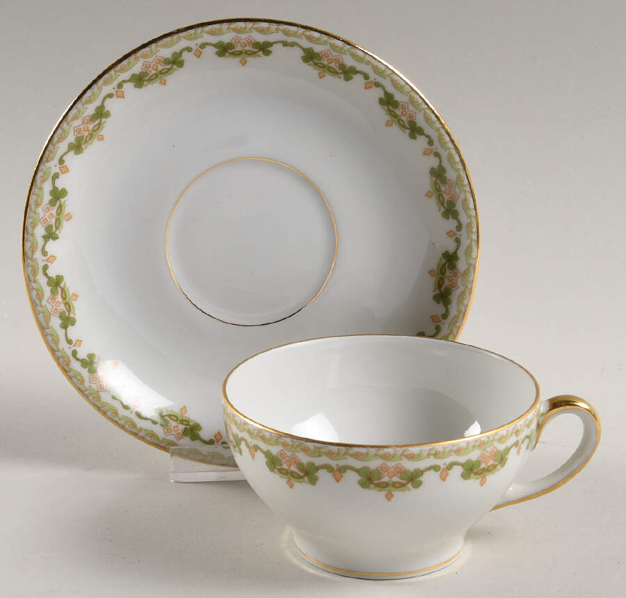 GUE60 Flat Cup & Saucer Set by WM Guerin-1