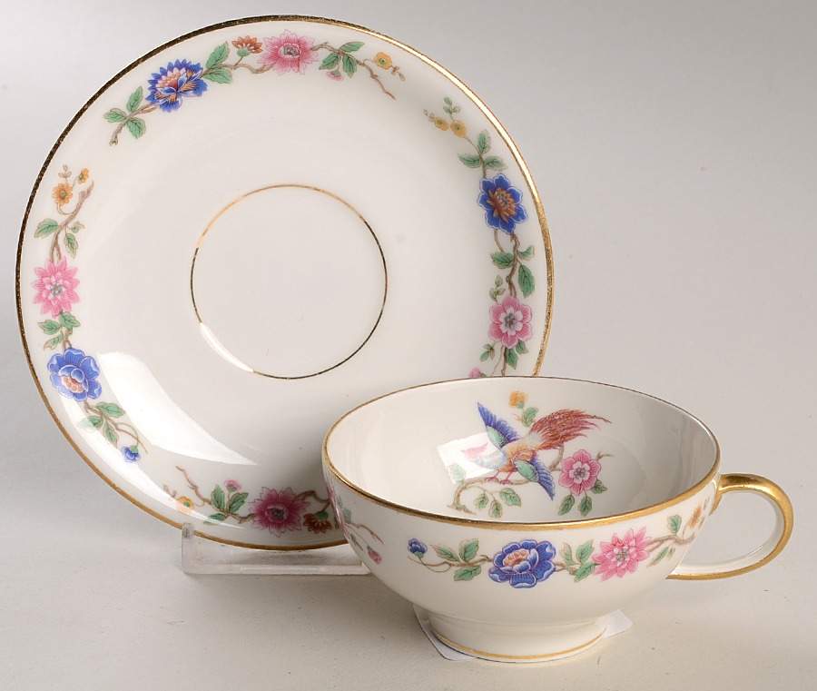 GUE65 Flat Cup & Saucer Set by WM Guerin-1
