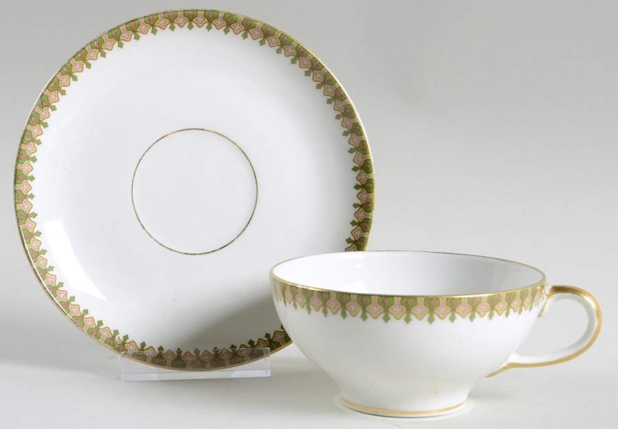 GUE76 Flat Cup & Saucer Set by WM Guerin-1