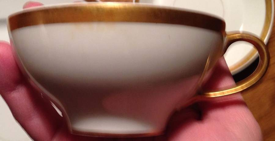 GUE79 Flat Cup & Saucer Set by WM Guerin-1