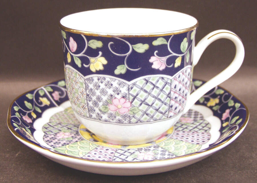Botan Flat Cup & Saucer Set by Gumps-1