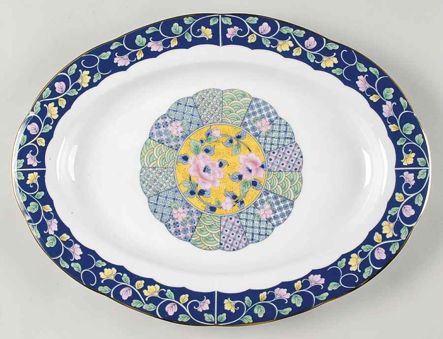 Botan 14" Oval Serving Platter by Gumps-1