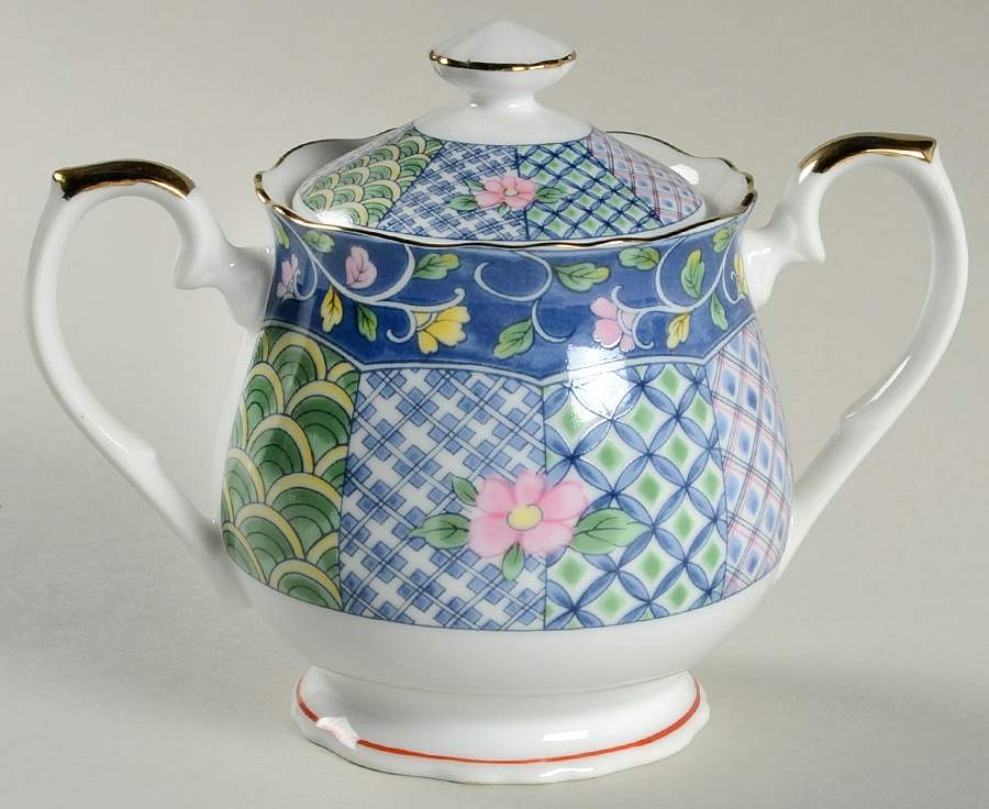 Botan Sugar Bowl & Lid by Gumps-1