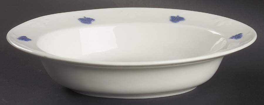 Bla Blom (Pattern Name Not On Back) 9" Oval Vegetable Bowl by Gustavsberg-1