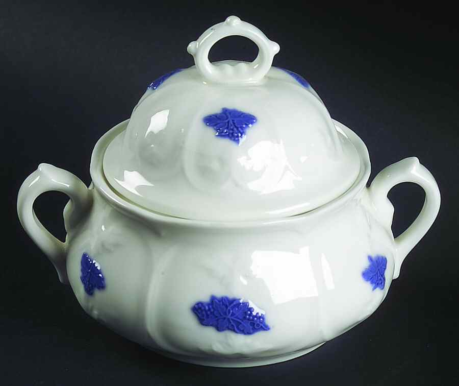 Bla Blom (Pattern Name Not On Back) Sugar Bowl & Lid by Gustavsberg-1