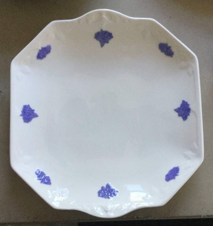 Bla Blom (Pattern Name Not On Back) Handled Cake Plate by Gustavsberg-1