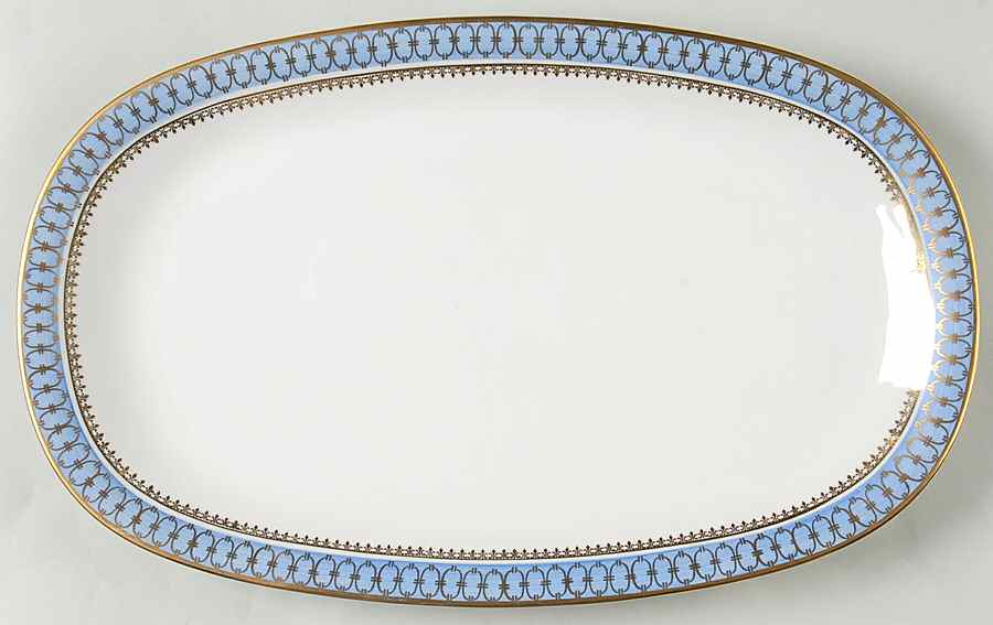 Blue Pageant 13" Oval Serving Platter by Gerold Porzellan-1