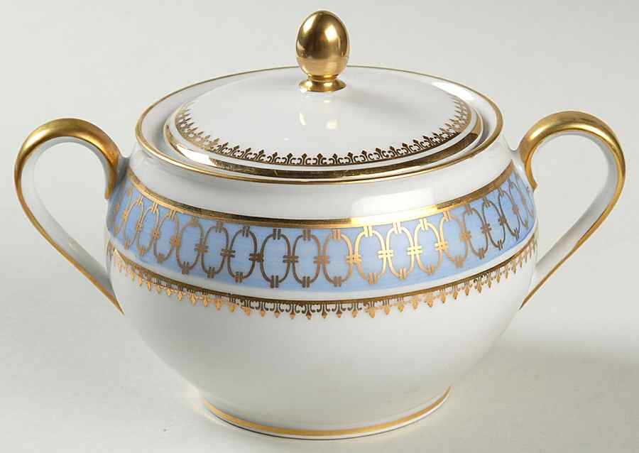 Blue Pageant Sugar Bowl & Lid by Gerold Porzellan-1