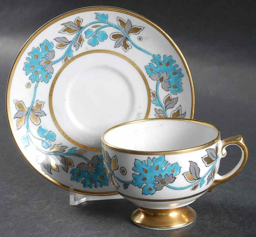 Richmond (Smooth) Footed Demitasse Cup & Saucer Set by Grosvenor-1