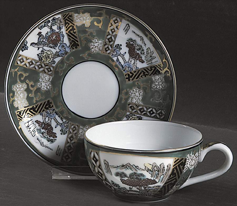 GIM1 Flat Cup & Saucer Set by Gold Imari-1