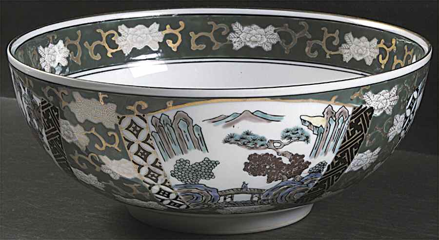 GIM1 11" Large Salad Serving Bowl by Gold Imari-1