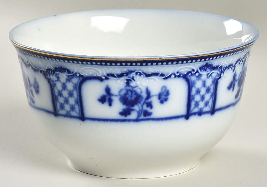Melbourne (Flow Blue) Cranberry Bowl by Grindley-1