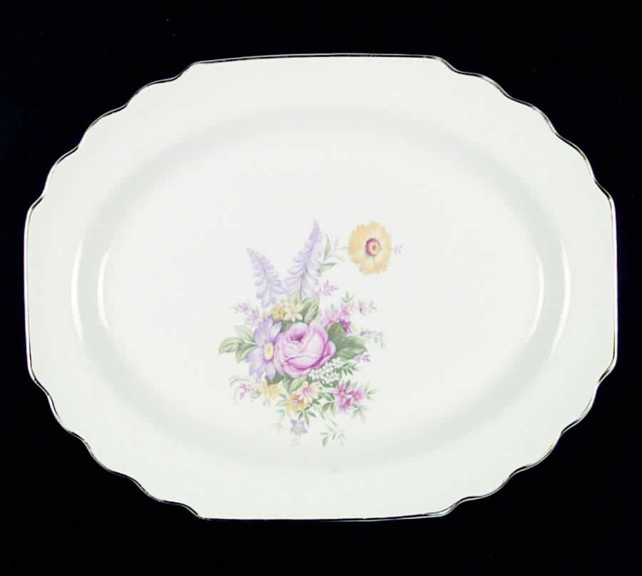 GEO135 13" Oval Serving Platter by WS George-1