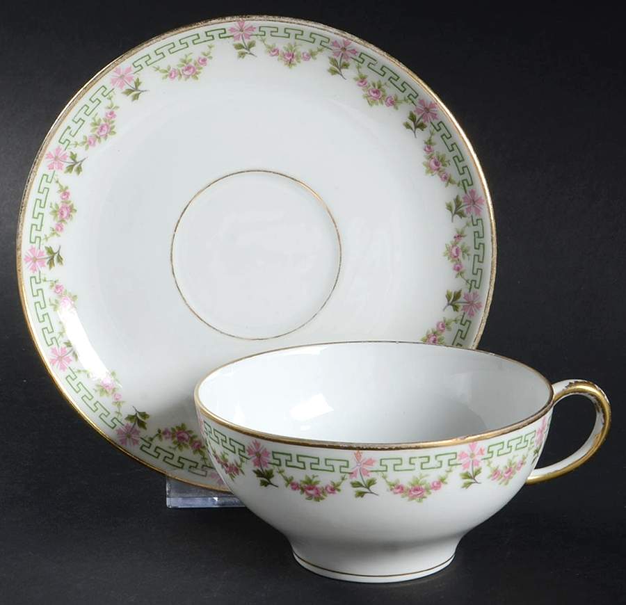 GUE174 Flat Cup & Saucer Set by WM Guerin-1