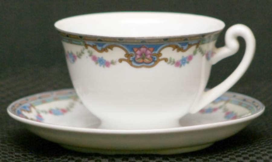 GOC12 Footed Cup & Saucer Set by Gold China-1