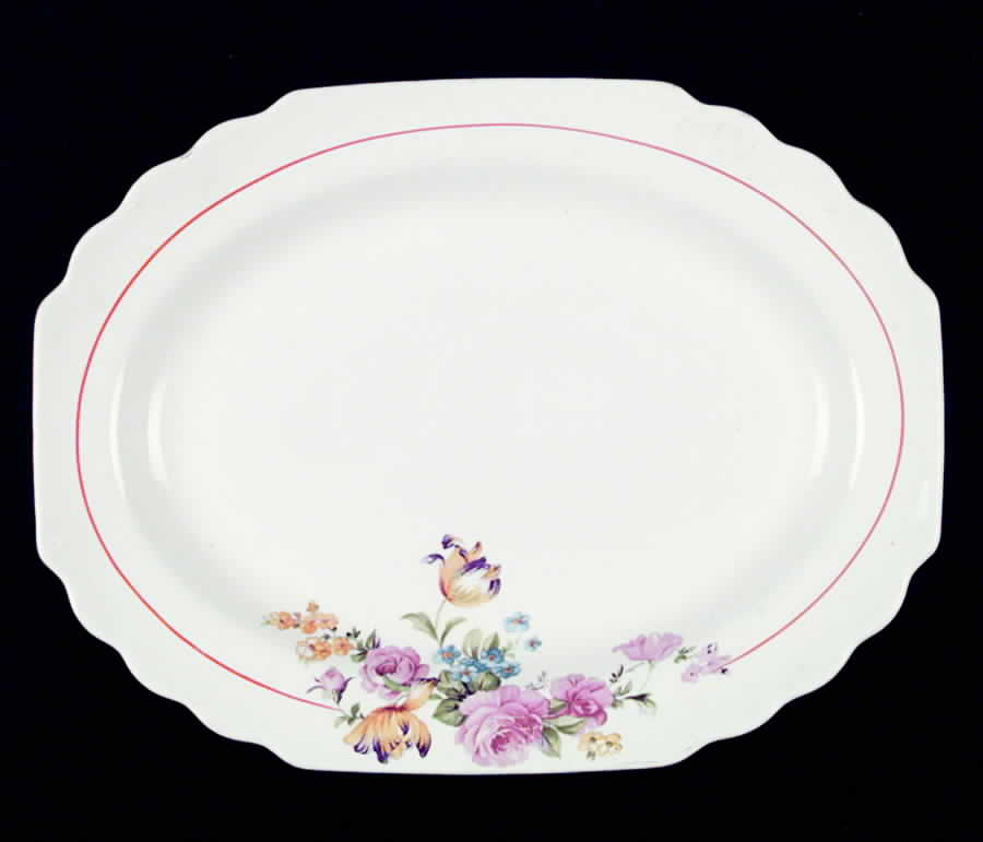 GEO137 11" Oval Serving Platter by WS George-1
