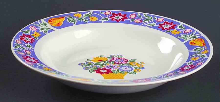 Chardonnay Large Rim Soup Bowl by Gibson Designs-1