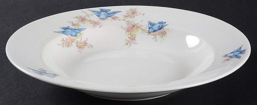Bluebird Large Rim Soup Bowl by WS George-1