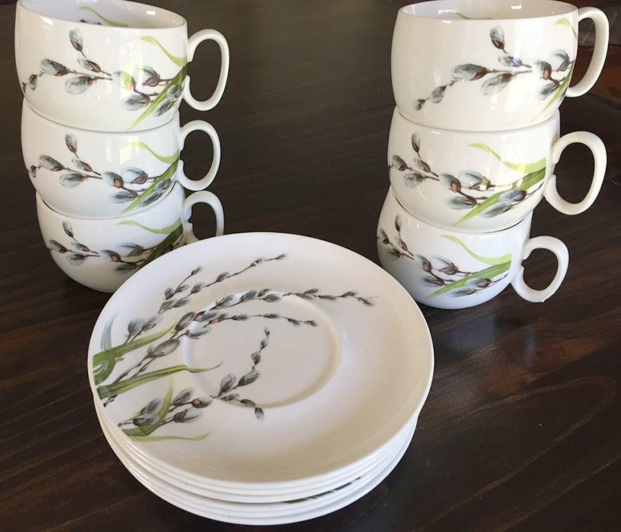 GEO142 Flat Cup & Saucer Set by WS George-1