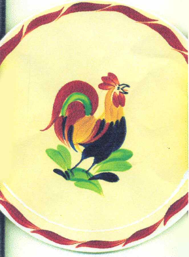 Chantecler 12" Chop Plate (Round Platter) by Faiencerie De Gien-1