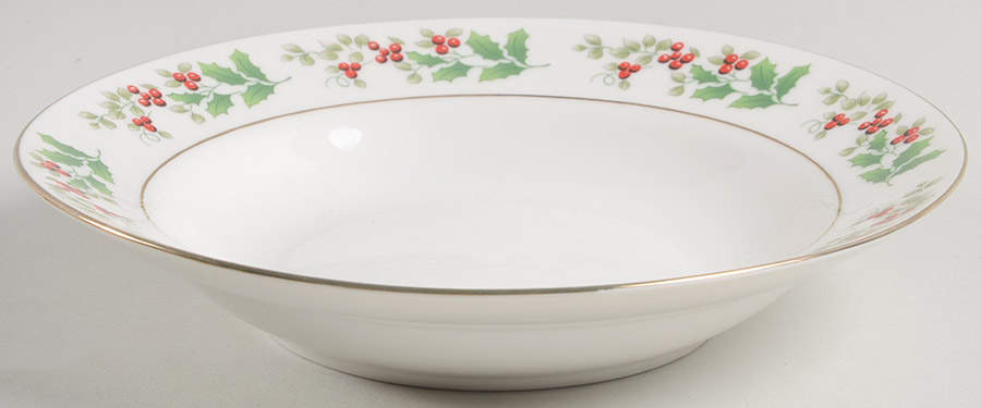 Christmas Charm-Delight-Holiday-Harmony Rim Soup Bowl by Gibson Designs-1