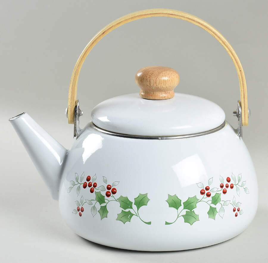Christmas Charm-Delight-Holiday-Harmony Metal Kettle & Lid by Gibson Designs-1