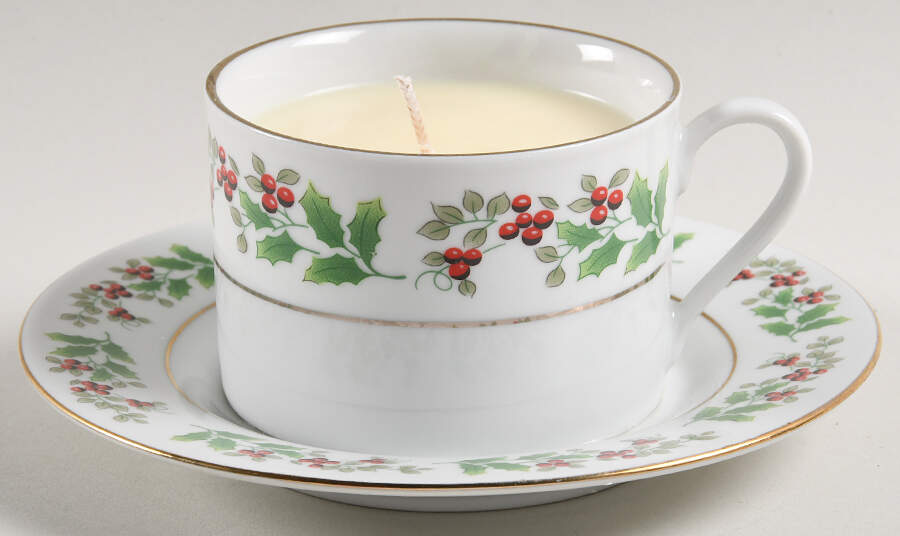 Christmas Charm-Delight-Holiday-Harmony Scented Cup & Saucer Candle-Coffee  HC by Gibson Designs-1